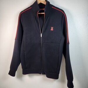 NWOT Psycho Bunny Black and Red Track Jacket Size XSmall Men's